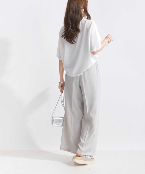PICCIN(ピッチン)の「【WEB限定】フロント配色ロゴジョーゼットプルオーバー(Tシャツ/カットソー・レディース・オフホワイト/チャコールグレー/ブラック・M)」の22枚目の写真
