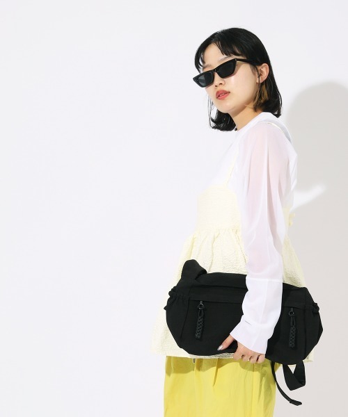 ENIM BY VICKY(エニムバイビッキー)の「シアーラグランロンT《手洗い可能》(Tシャツ/カットソー・レディース・ホワイト/ブルー/ブラック・M)」の5枚目の写真