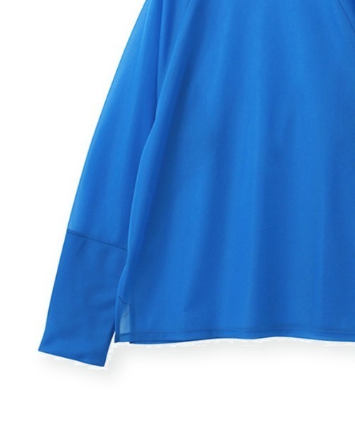 ENIM BY VICKY(エニムバイビッキー)の「シアーラグランロンT《手洗い可能》(Tシャツ/カットソー・レディース・ホワイト/ブルー/ブラック・M)」の10枚目の写真