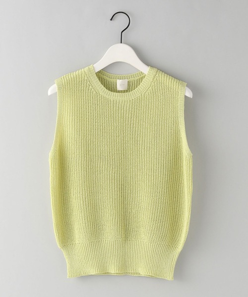 e/rm（イーアールエム）の「【e/rm】ワシニット/ノースリーブトップス（タンクトップ・レディース・オフホワイト/ネイビー/イエロー系その他・FREE）」の3枚目の写真