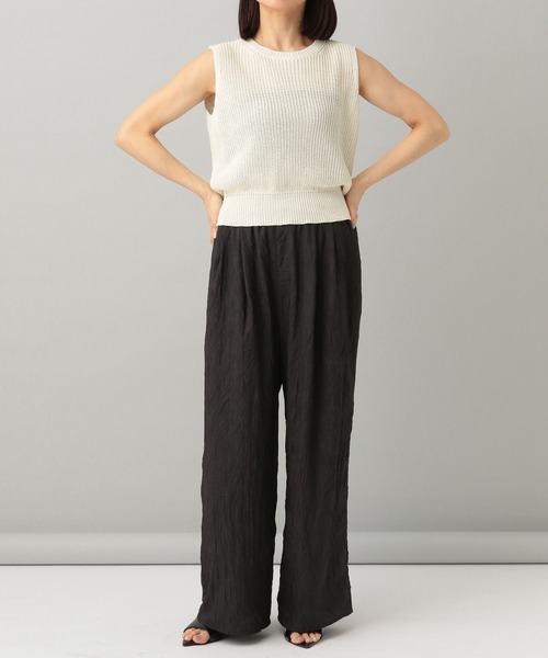 e/rm（イーアールエム）の「【e/rm】ワシニット/ノースリーブトップス（タンクトップ・レディース・オフホワイト/ネイビー/イエロー系その他・FREE）」の4枚目の写真