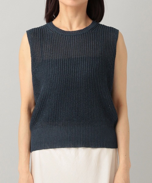 e/rm（イーアールエム）の「【e/rm】ワシニット/ノースリーブトップス（タンクトップ・レディース・オフホワイト/ネイビー/イエロー系その他・FREE）」の16枚目の写真