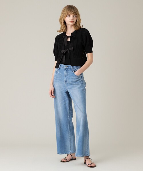 LOULOU WILLOUGHBY 半袖 リボン ニット LOULOU WILLOUGHBY（ルルウィルビー）の「【LOULOU WILLOUGHBY】2WAY