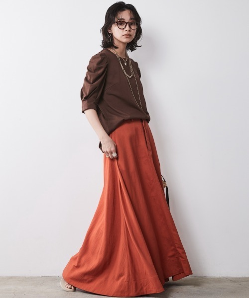 CHIC STYLE(シックスタイル)の「<大きいサイズ>綿100%パフスリーブカットソー シックスタイル(Tシャツ/カットソー・レディース・ブラウン/ブラック・5L/4L/3L/LL/L)」の18枚目の写真