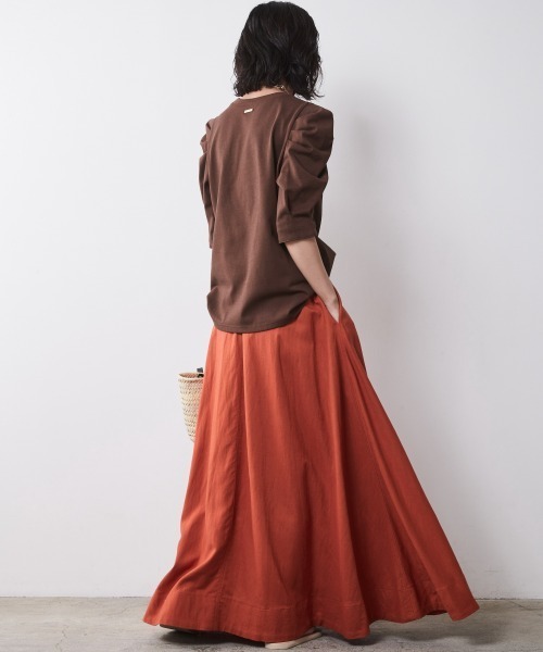 CHIC STYLE(シックスタイル)の「<大きいサイズ>綿100%パフスリーブカットソー シックスタイル(Tシャツ/カットソー・レディース・ブラウン/ブラック・5L/4L/3L/LL/L)」の16枚目の写真