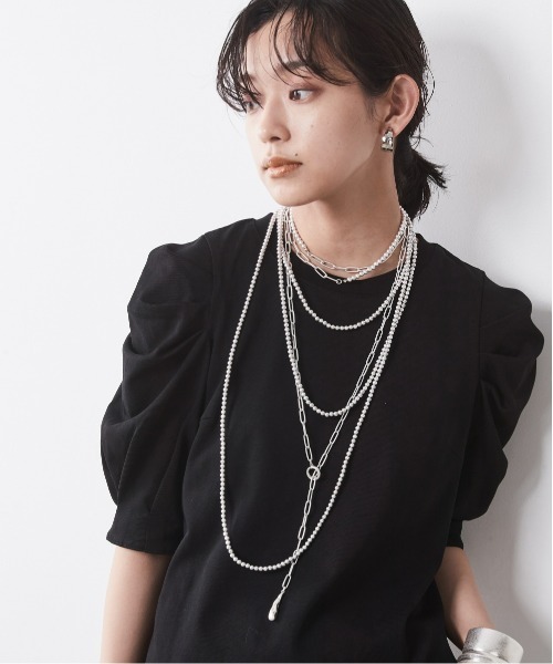 CHIC STYLE(シックスタイル)の「<大きいサイズ>綿100%パフスリーブカットソー シックスタイル(Tシャツ/カットソー・レディース・ブラウン/ブラック・5L/4L/3L/LL/L)」の3枚目の写真