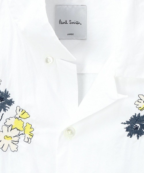 ★Paul Smith オープンカラーシャツ 開襟シャツ ブラック L 総柄 Leopard” オープンカラーシャツ（153356905U