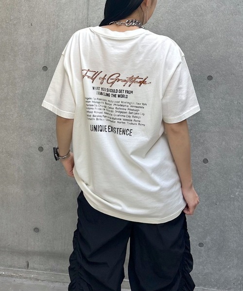 PAGEBOY（ページボーイ）の「アソートグラフィックルーズT（Tシャツ/カットソー・レディース・チャコールグレー/ブラック/アイボリー系1/オフホワイト/ブルー/アイボリー/グリーン/ベージュ/オレンジ・FREE）」の20枚目の写真