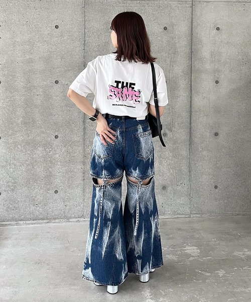 PAGEBOY（ページボーイ）の「アソートグラフィックルーズT（Tシャツ/カットソー・レディース・チャコールグレー/ブラック/アイボリー系1/オフホワイト/ブルー/アイボリー/グリーン/ベージュ/オレンジ・FREE）」の14枚目の写真