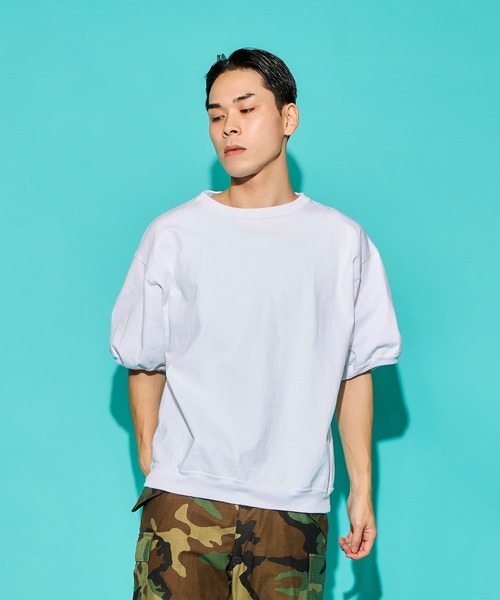 WALLA WALLA SPORT（ワラワラスポーツ）の「9oz LANTERN SLEEVE TEE / ９オンス ランタン スリーブ ティー（Tシャツ/カットソー・メンズ・ピンク系その他/ホワイト/アイボリー/ブラック系その他/スカイブルー系/ライトグレー/ブルー系その他/マジェンタ・LARGE/MEDIUM/XX-LARGE/X-LARGE/SMALL）」の2枚目の写真