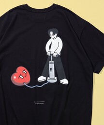 FREAK'S STORE | Kurt Wu/カート ウー 風船ハートロゴ バックプリントTEE/リラックスフィット(Tシャツ/カットソー)