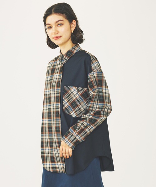 【セール】BLOCK PLAID SHIRTS（シャツ/ブラウス）｜MILKFED.（ミルクフェド）