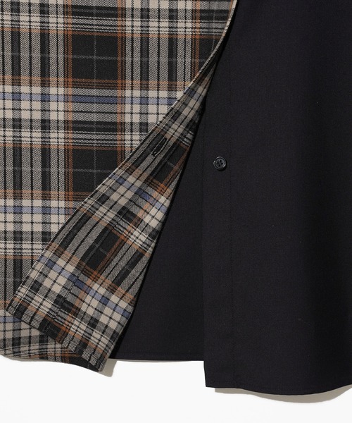 MILKFED.(ミルクフェド)の「BLOCK PLAID SHIRTS(シャツ/ブラウス・レディース・ベージュ/ネイビー・ONE SIZE)」の7枚目の写真