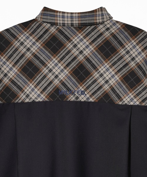 MILKFED.(ミルクフェド)の「BLOCK PLAID SHIRTS(シャツ/ブラウス・レディース・ベージュ/ネイビー・ONE SIZE)」の8枚目の写真