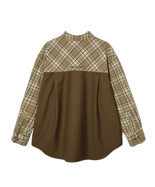 MILKFED.(ミルクフェド)の「BLOCK PLAID SHIRTS(シャツ/ブラウス・レディース・ベージュ/ネイビー・ONE SIZE)」の19枚目の写真