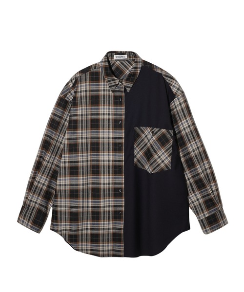 MILKFED.(ミルクフェド)の「BLOCK PLAID SHIRTS(シャツ/ブラウス・レディース・ベージュ/ネイビー・ONE SIZE)」の20枚目の写真