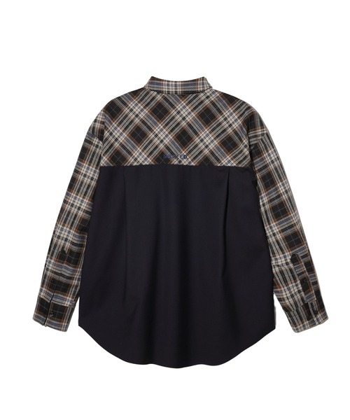 MILKFED.(ミルクフェド)の「BLOCK PLAID SHIRTS(シャツ/ブラウス・レディース・ベージュ/ネイビー・ONE SIZE)」の9枚目の写真