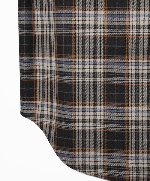 MILKFED.(ミルクフェド)の「BLOCK PLAID SHIRTS(シャツ/ブラウス・レディース・ベージュ/ネイビー・ONE SIZE)」の6枚目の写真