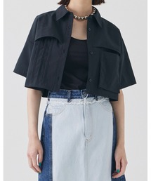 UNITED TOKYO | シアーレイヤーハーフシャツ-ウォッシャブル-(シャツ/ブラウス)