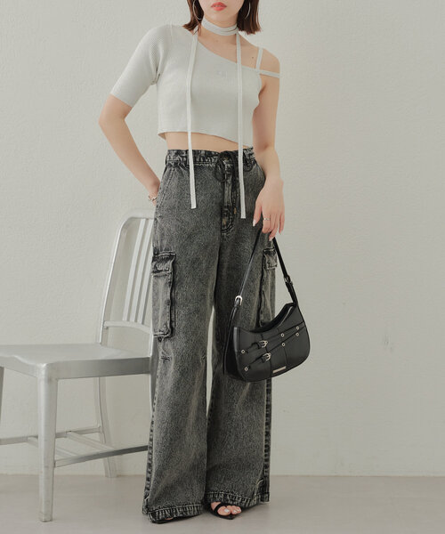 Chico(チコ)の「チョーカー付アシメ胸刺繍ニット(ニット/セーター・レディース・ブラック/ホワイト/ブルー系その他/シルバー系その他・FREE)」の20枚目の写真