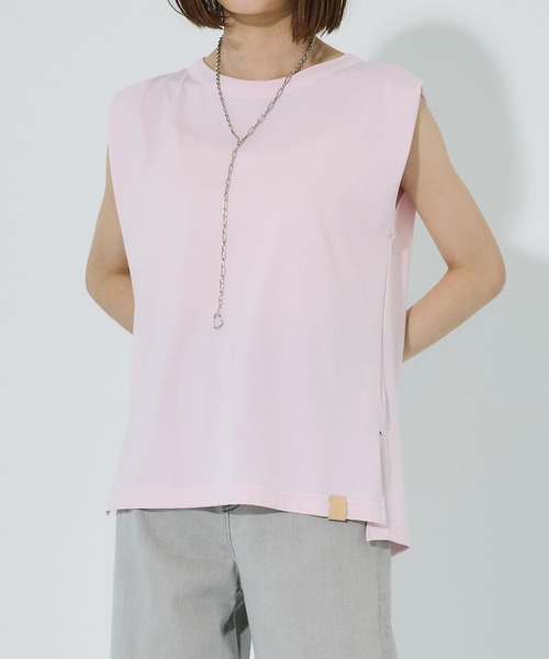 PUBLIC TOKYO（パブリックトウキョウ）の「タックショルダーリラックスTEE（Tシャツ/カットソー・レディース・ホワイト/ピンク/ブラック・FREE）」の3枚目の写真