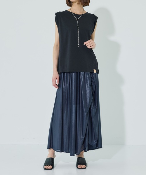 PUBLIC TOKYO（パブリックトウキョウ）の「タックショルダーリラックスTEE（Tシャツ/カットソー・レディース・ホワイト/ピンク/ブラック・FREE）」の13枚目の写真