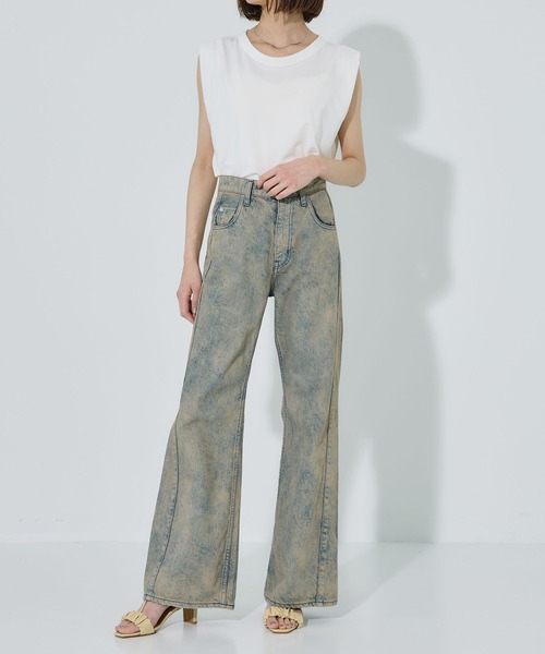 PUBLIC TOKYO（パブリックトウキョウ）の「タックショルダーリラックスTEE（Tシャツ/カットソー・レディース・ホワイト/ピンク/ブラック・FREE）」の7枚目の写真