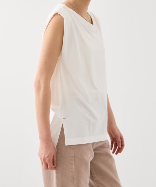 PUBLIC TOKYO(パブリックトウキョウ)の「【残りわずか】タックショルダーリラックスTEE(Tシャツ/カットソー・レディース・ホワイト/ピンク/ブラック・FREE)」の22枚目の写真