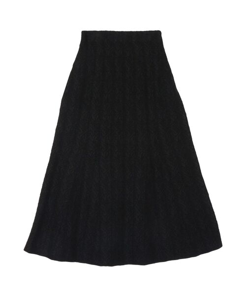 LAGUNAMOON（ラグナムーン）の「レースパターンニットスカート（スカート・レディース・ホワイト/ブラック・SMALL/MEDIUM）」の5枚目の写真