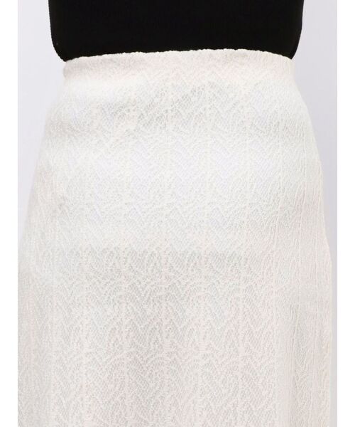 LAGUNAMOON（ラグナムーン）の「レースパターンニットスカート（スカート・レディース・ホワイト/ブラック・SMALL/MEDIUM）」の9枚目の写真