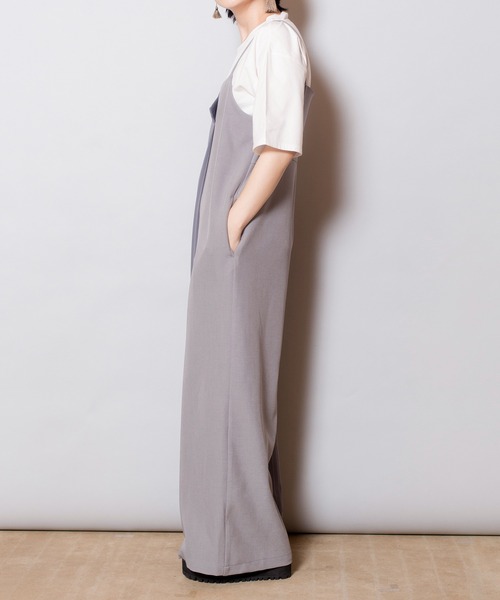 OSMOSIS（オズモーシス）の「【WEB限定アイテム】ストライプオールインワン&TシャツSET（サロペット/オーバーオール・レディース・ブラック系その他/ブラック/グレー・ONE SIZE）」の16枚目の写真