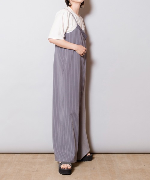 OSMOSIS（オズモーシス）の「【WEB限定アイテム】ストライプオールインワン&TシャツSET（サロペット/オーバーオール・レディース・ブラック系その他/ブラック/グレー・ONE SIZE）」の17枚目の写真