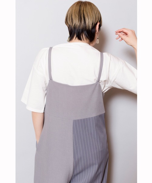 OSMOSIS（オズモーシス）の「【WEB限定アイテム】ストライプオールインワン&TシャツSET（サロペット/オーバーオール・レディース・ブラック系その他/ブラック/グレー・ONE SIZE）」の19枚目の写真