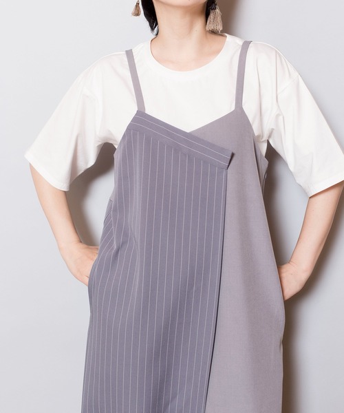 OSMOSIS（オズモーシス）の「【WEB限定アイテム】ストライプオールインワン&TシャツSET（サロペット/オーバーオール・レディース・ブラック系その他/ブラック/グレー・ONE SIZE）」の21枚目の写真