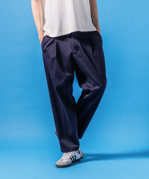ADAM ET ROPE'（アダムエロペ）の「【接触冷感】ワイドテーパード ストレッチ イージーパンツ / ロングシーズン着用可能（スラックス・メンズ・ブラック/ネイビー/カーキ・L/M）」の3枚目の写真