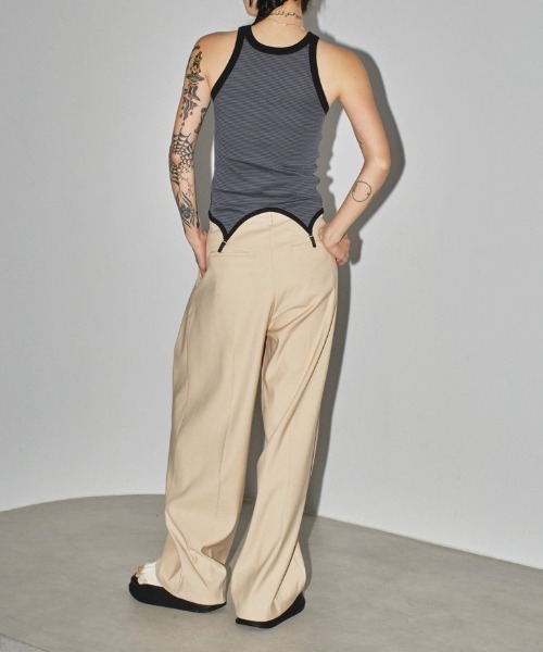 TODAYFUL(トゥデイフル)の「【TODAYFUL/トゥデイフル】カップインボーダータンクトップ/Cupin Border Tanktop(タンクトップ・レディース・ネイビー/ブラウン/アイボリー・FREE)」の13枚目の写真