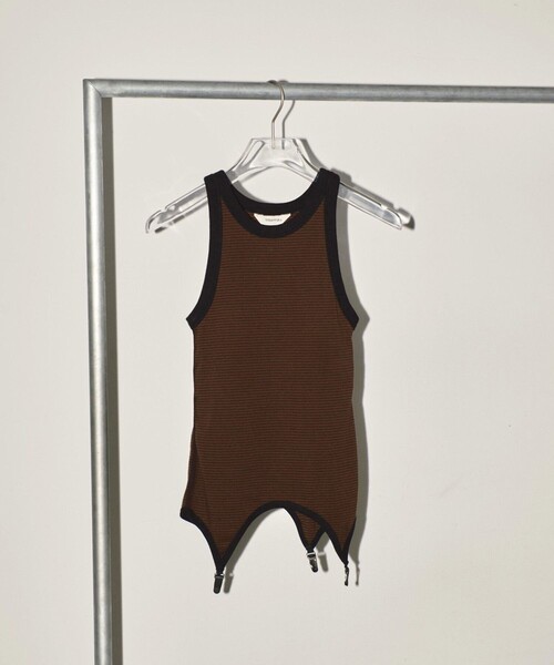 TODAYFUL(トゥデイフル)の「【TODAYFUL/トゥデイフル】カップインボーダータンクトップ/Cupin Border Tanktop(タンクトップ・レディース・ネイビー/ブラウン/アイボリー・FREE)」の17枚目の写真