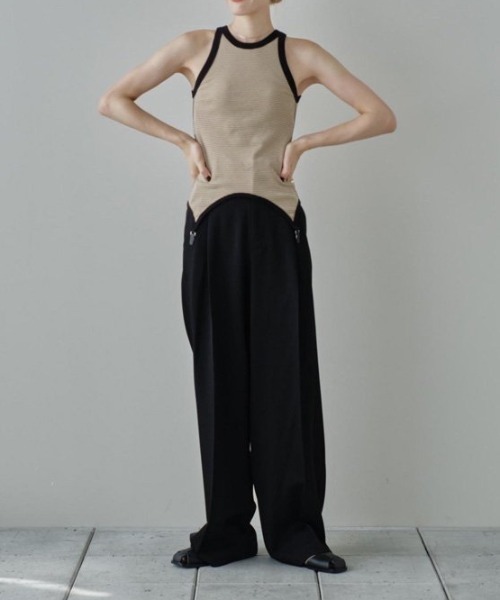 TODAYFUL(トゥデイフル)の「【TODAYFUL/トゥデイフル】カップインボーダータンクトップ/Cupin Border Tanktop(タンクトップ・レディース・ネイビー/ブラウン/アイボリー・FREE)」の20枚目の写真