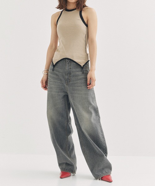 TODAYFUL(トゥデイフル)の「【TODAYFUL/トゥデイフル】カップインボーダータンクトップ/Cupin Border Tanktop(タンクトップ・レディース・ネイビー/ブラウン/アイボリー・FREE)」の22枚目の写真