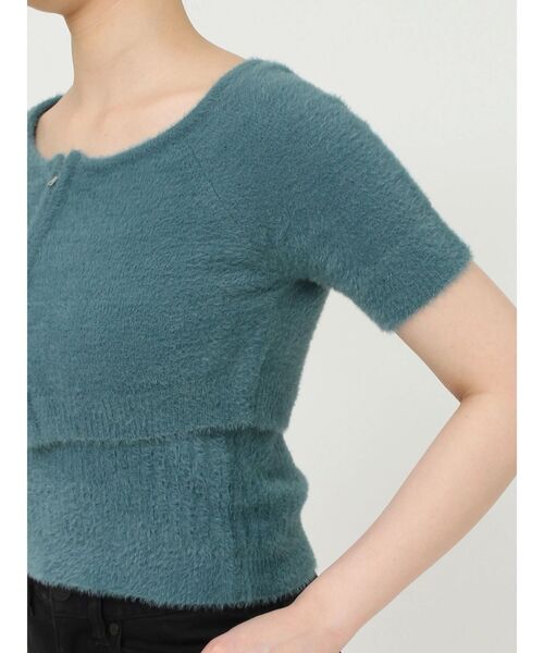 MURUA（ムルーア）の「シャギージップカーデ×キャミSET【シャギーニット】【アンサンブル】（ニット/セーター・レディース・ブルー/ダークグレー/オレンジ/ライトグレー・FREE）」の22枚目の写真