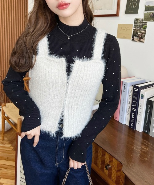 BEAMS COUTURE ニットビスチェ Ray BEAMS（レイビームス）の「Ray BEAMS / RIB ニット ビスチェ