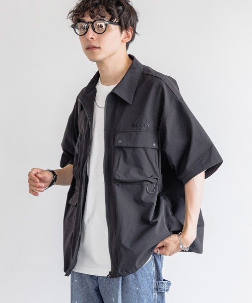 KELTY（ケルティ）の「【KELTY/ケルティ】マルチポケットフィッシング/ミリタリーオーバーシャツ（シャツ/ブラウス・メンズ・ブラック/グレー・MEDIUM/LARGE）」の2枚目の写真