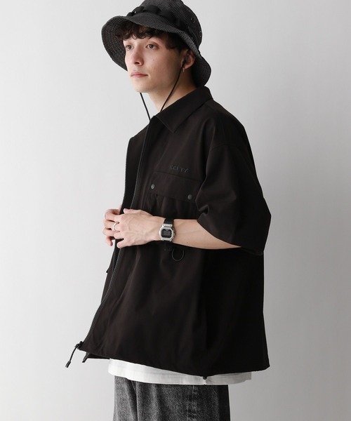 KELTY（ケルティ）の「【KELTY/ケルティ】マルチポケットフィッシング/ミリタリーオーバーシャツ（シャツ/ブラウス・メンズ・ブラック/グレー・MEDIUM/LARGE）」の6枚目の写真