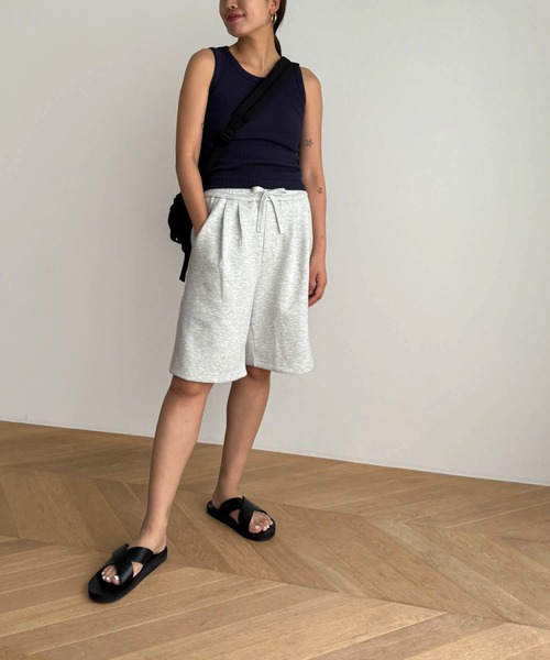 CANAL JEAN（キャナルジーン）の「choice_cnl/SOUL CIAL　スウェットタックハーフパンツ（スウェットパンツ・レディース・グレー/ブラック/ホワイト・SMALL/MEDIUM）」の15枚目の写真