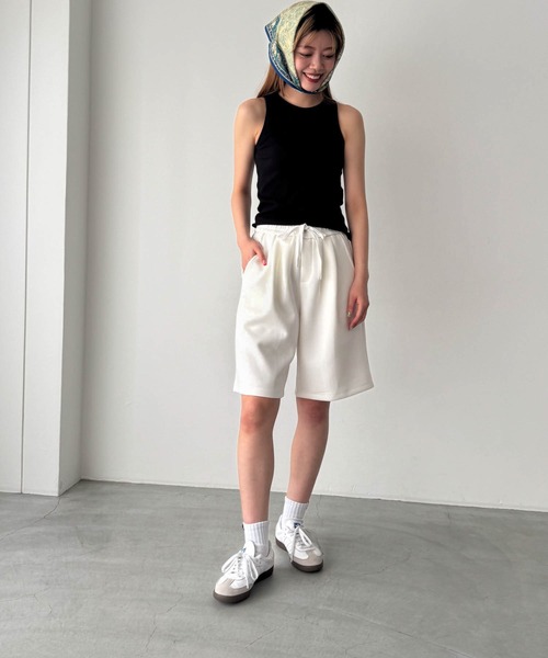 CANAL JEAN（キャナルジーン）の「choice_cnl/SOUL CIAL　スウェットタックハーフパンツ（スウェットパンツ・レディース・グレー/ブラック/ホワイト・SMALL/MEDIUM）」の7枚目の写真