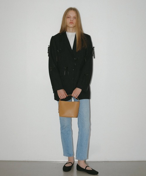 EFOLE（エフォル）の「Square widehandle shoulder bag/ スクエア ワイドハンドル ショルダーバッグ（ショルダーバッグ・レディース・ブラック/ベージュ・FREE）」の12枚目の写真