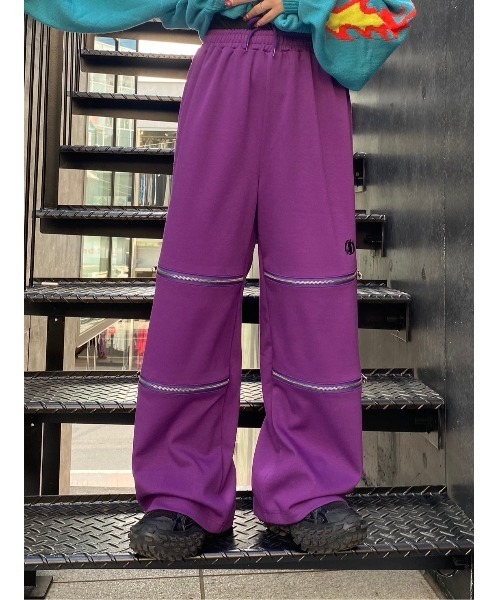 Candy Stripper（キャンディストリッパー）の「CND ZIPPER TRACK パンツ（その他パンツ・レディース・ブラック/ヘザーグレー/パープル・2）」の20枚目の写真