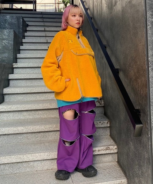 Candy Stripper（キャンディストリッパー）の「CND ZIPPER TRACK パンツ（その他パンツ・レディース・ブラック/ヘザーグレー/パープル・2）」の11枚目の写真