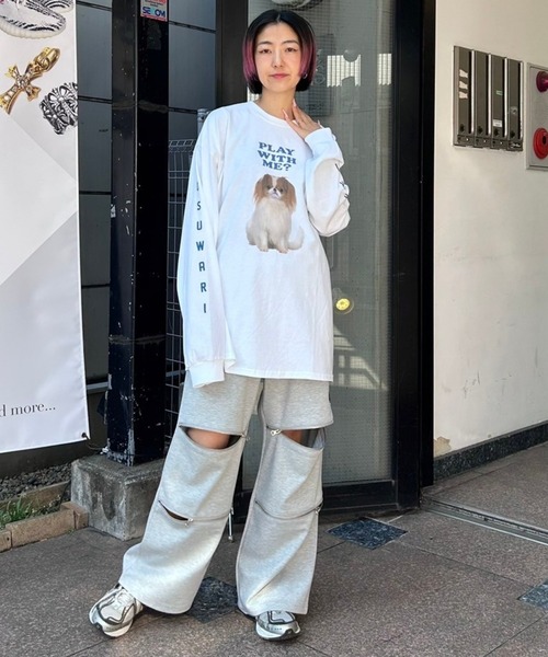 Candy Stripper（キャンディストリッパー）の「CND ZIPPER TRACK パンツ（その他パンツ・レディース・ブラック/ヘザーグレー/パープル・2）」の4枚目の写真