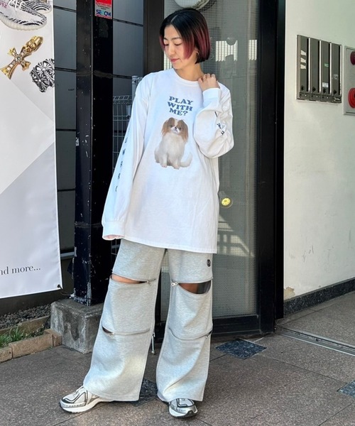 Candy Stripper（キャンディストリッパー）の「CND ZIPPER TRACK パンツ（その他パンツ・レディース・ブラック/ヘザーグレー/パープル・2）」の5枚目の写真